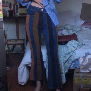 Chloé stripe rainbow jeans